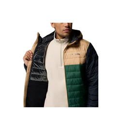 GIACCA IMBOTTITA CON CAPPUCCIO POWDER LITE DA UOMO RAIN FOREST CANOE BLACK 